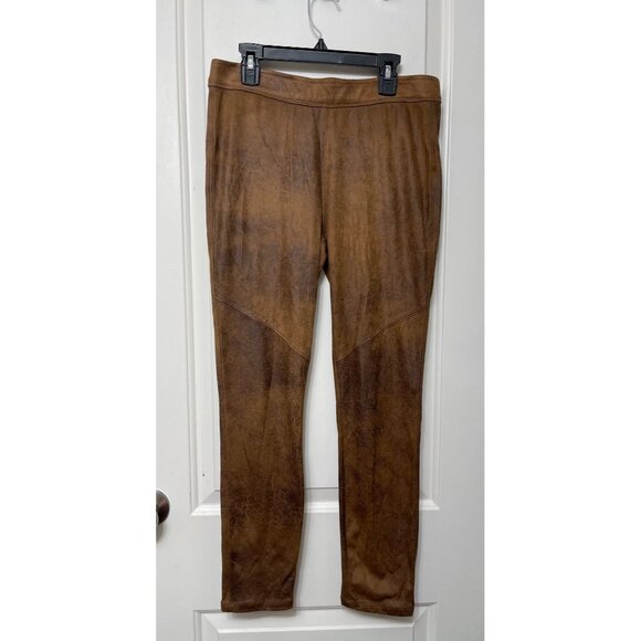 Free People Never Let Go Brown Faux Suede Leather Leggings Size 27 - Picture 5 of 12